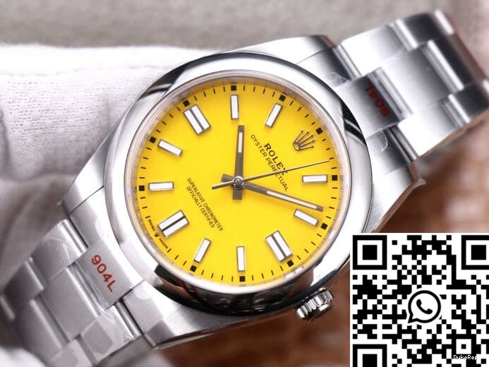 Yellow M124300-0004 Rolex Factory Dial EW Perpetual 41MM Oyster 1213